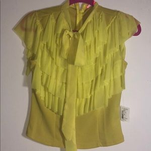 Yellow Ruffle Blouse